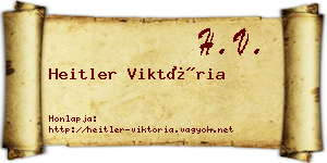 Heitler Viktória névjegykártya